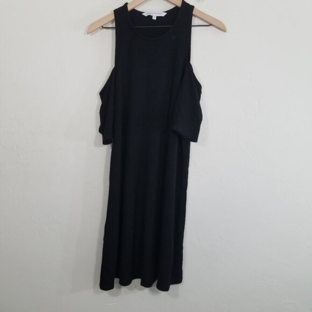Cupcakes & Cashmere Hyde Cold Shoulder Short Sleeve Super Stretch Dress Black M